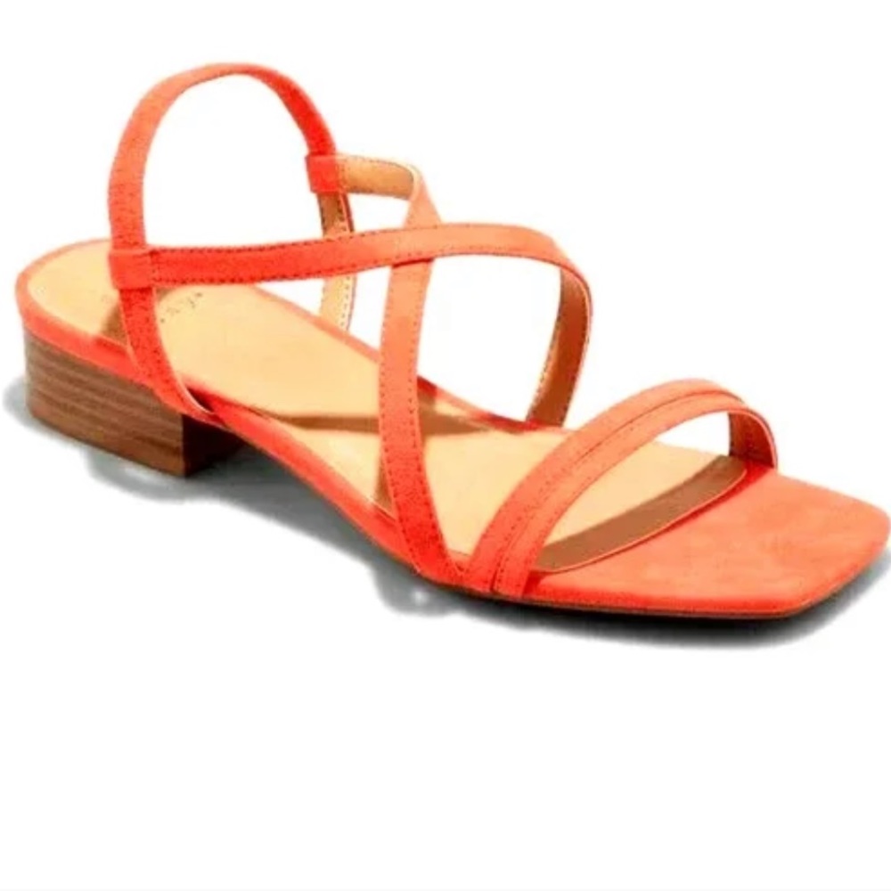Target a new day red block heeled sandals, 7.5
